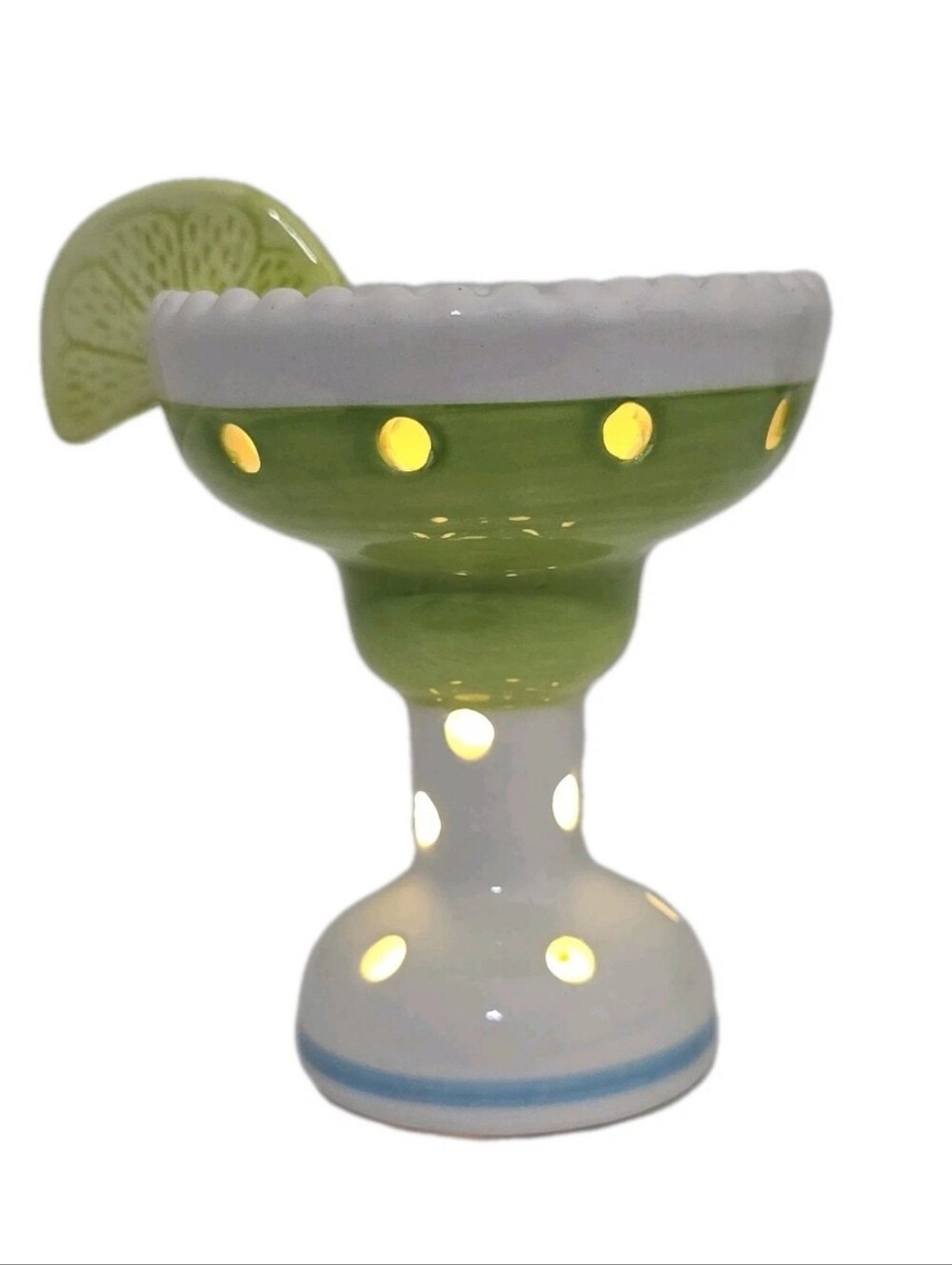 MUD PIE Ceramic Magarita Light Up Sitter Decor Hand Painted Battery Operated